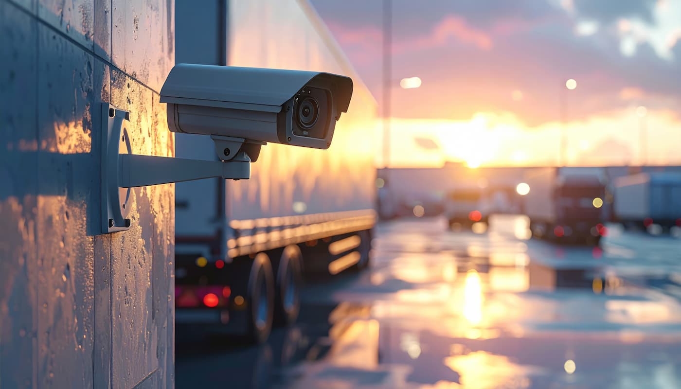 Foto Kamera-Überwachung auf LKW-Parkplatz