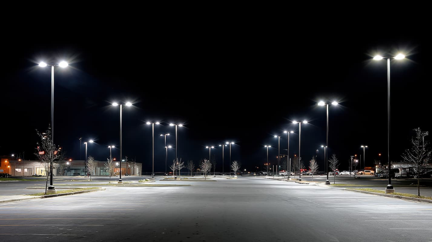 Foto Beleuchtung auf LKW-Parkplatz
